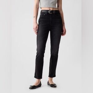 GAP Black vintage slim Straight-Leg Jeans with high Rise